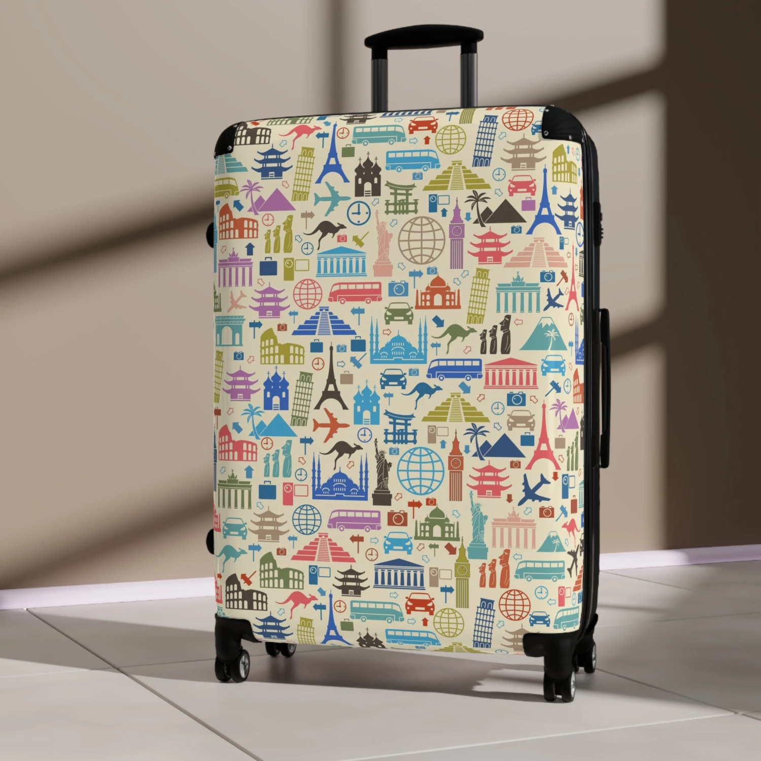 LFO - Luggage Factory - Travel Print Suitcase 3 LFO - Luggage Factory - Travel Print Suitcase