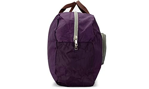 Miami CarryOn Travel Foldable Handbag - Folds To A Compact 6 X 6 X 1-1/2 Inches (Purple-Gray) 10 Miami CarryOn Travel Foldable Handbag - Folds To A Compact 6 X 6 X 1-1/2 Inches (Purple-Gray) - Image 8