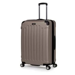 Kenneth Cole Reaction Renegade 28” Check Size Luggage Lightweight Hardside Expandable 8-Wheel Spinner Travel Suitcase, Champagne, Inch