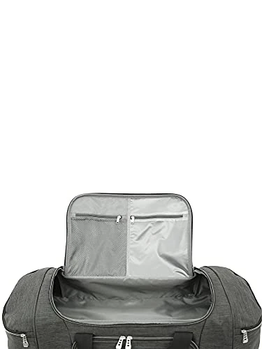 Travelers Club 30" Travel Rolling Duffel Bag, Grey, Inch 7 Travelers Club 30" Travel Rolling Duffel Bag, Grey, Inch - Image 5