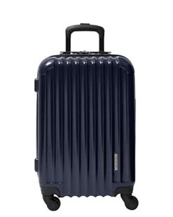 Aer De Aer Premium Carry On Luggage Spinner - Super Light Weight, Maximum Capacity - The Carry On, Re-Imagined, Navy