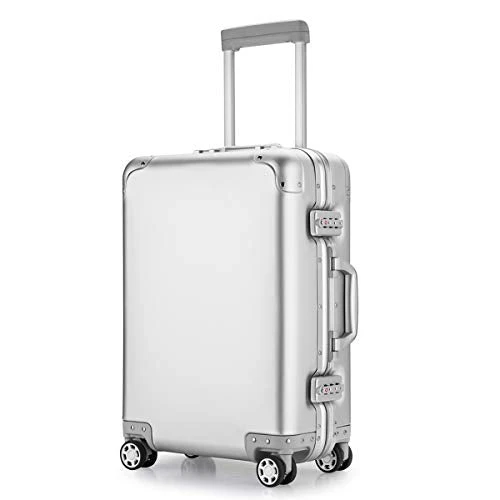 YUEMAI Aluminum Alloy Luggage Hard Shell Carry-Ons With Spinner Wheels, Zipperless & Lightweight Suitcases For Travel With Tsa Lock (20", Silver) 10 YUEMAI Aluminum Alloy Luggage Hard Shell Carry-Ons With Spinner Wheels, Zipperless & Lightweight Suitcases For Travel With Tsa Lock (20", Silver) - Image 8
