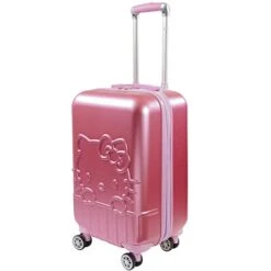 Ful Hello Kitty 21 Inch Rolling Luggage, Hardshell Carry On Suitcase With Wheels, Pink (HKFL0002AZ-650)