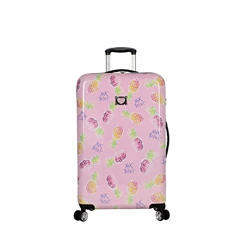 Betsey Johnson 26 Inch Checked Luggage Collection - Expandable Scratch Resistant (ABS + PC) Hardside Suitcase - Designer Lightweight Bag With 8-Rolling Spinner Wheels (26IN, Colada) 3 Betsey Johnson 26 Inch Checked Luggage Collection - Expandable Scratch Resistant (ABS + PC) Hardside Suitcase - Designer Lightweight Bag With 8-Rolling Spinner Wheels (26IN, Colada)