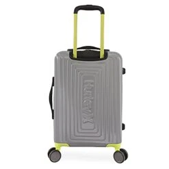 Hurley Suki Hardside Spinner Carry On Luggage 21", Light Grey/Neon -Vera Bradley Shop 31BfQKZXs0S