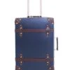 Vintage Luggage Carryon Suitcase Travel - HoJax Classic Trolley Luggage With Spinner Wheels, TSA Lock, Lightweight, 20 Inch, Navy Blue -Vera Bradley Shop 31Bpc8J8rKL