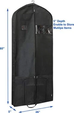 Simple Houseware 60-Inch Heavy Duty Garment Bag W/Pocket For Suits, Tuxedos, Dresses, Coats -Vera Bradley Shop 31C 58xfSaL