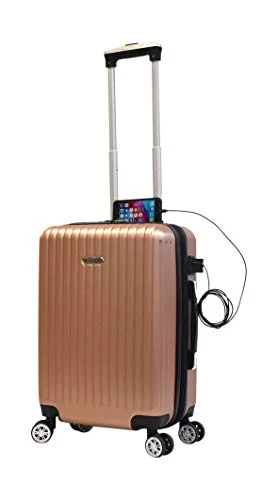 Karriage-Mate Hardside Jumbo Size Luggage With Spinner Wheels, TSA Lock, USB Port (Rose Gold) 4 Karriage-Mate Hardside Jumbo Size Luggage With Spinner Wheels, TSA Lock, USB Port (Rose Gold) - Image 2
