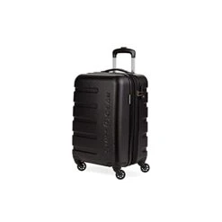 SwissGear 7366 Hardside Expandable Luggage With Spinner Wheels, Black, Carry-On 18-Inch