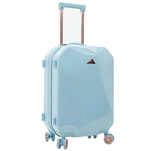 Kensie Women's Only Shiny Diamond Hardside Spinner Luggage Set, Sky Blue, 2-Piece (20/28) 6 Kensie Women's Only Shiny Diamond Hardside Spinner Luggage Set, Sky Blue, 2-Piece (20/28) - Image 4
