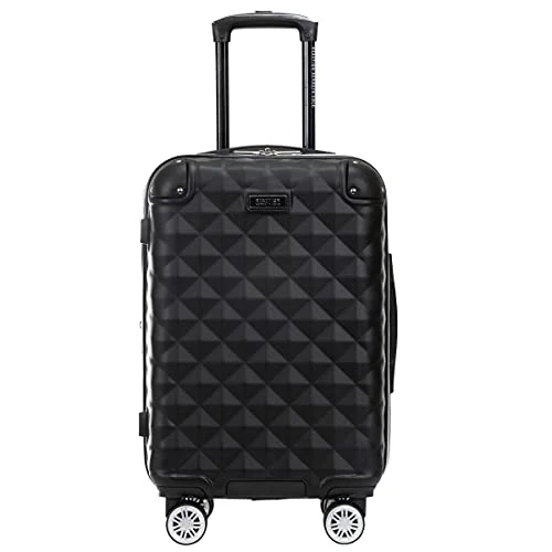Kenneth Cole Reaction Diamond Tower Luggage Collection Lightweight Hardside Expandable 8-Wheel Spinner Travel Suitcase, Black, 20-Inch Carry On 3 Kenneth Cole Reaction Diamond Tower Luggage Collection Lightweight Hardside Expandable 8-Wheel Spinner Travel Suitcase, Black, 20-Inch Carry On