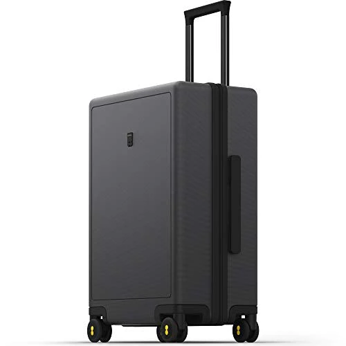 LEVEL8 Luminous Textured Medium Checked Luggage, 24β Hardshell Suitcase, Lightweight PC Textured Hardside Spinner Trolley For Luggage, TSA Approved Checked Luggage With 8 Spinner Wheels, Dark Grey, 24-Inch Checked-In 3 LEVEL8 Luminous Textured Medium Checked Luggage, 24β Hardshell Suitcase, Lightweight PC Textured Hardside Spinner Trolley For Luggage, TSA Approved Checked Luggage With 8 Spinner Wheels, Dark Grey, 24-Inch Checked-In