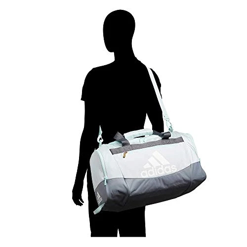 Adidas Defender 4 Small Duffel Bag, Jersey Onix Grey/Rose Gold/Onix Grey 6 Adidas Defender 4 Small Duffel Bag, Jersey Onix Grey/Rose Gold/Onix Grey - Image 4