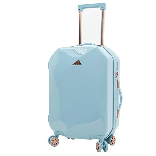 Kensie Women's Only Shiny Diamond Hardside Spinner Luggage Set, Sky Blue, 2-Piece (20/28) 4 Kensie Women's Only Shiny Diamond Hardside Spinner Luggage Set, Sky Blue, 2-Piece (20/28) - Image 2