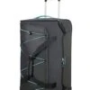 American Tourister Road Quest Wheeled Duffle Medium Travel Duffle, 67 Cm, 75 Liters, Grey (Graphite/Turquoise)