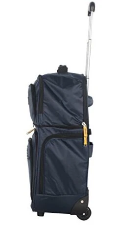 Lucas Convertible Under Seat Carry On Luggage - Expandable 15 Inch Weekender Overnight Business Travel Suitcase - Lightweight 2- Rolling Wheels Bag (Blue) -Vera Bradley Shop 31NTZBtYPLL