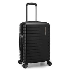Traveler's Choice Archer Polycarbonate Hardside Spinner Luggage Set, Black, Carry-On 21-Inch