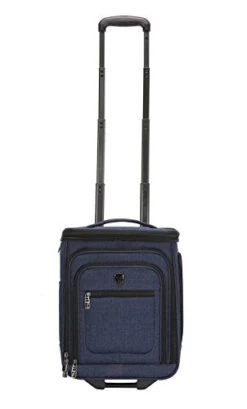 Travelers Club Top Expandable +50% Capacity Luggage With USB Port, Navy Blue, 17" Underseat Carry-On -Vera Bradley Shop 31Rrn20uizL
