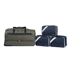Travelpro Roadtrip 30" Drop-Bottom Rolling Duffel With 3 Large Packing Cubes Included, Olive -Vera Bradley Shop 31T4iaXiGdL
