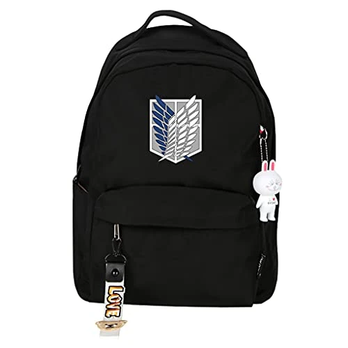 Attack On Titan Backpacks For School For Adults Kids Students Anime Shoulder Bags School Bag Bookbag Daypack Laptop Bags (Black-JJDCBBZ,Size) 3 Attack On Titan Backpacks For School For Adults Kids Students Anime Shoulder Bags School Bag Bookbag Daypack Laptop Bags (Black-JJDCBBZ,Size)