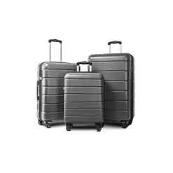 3 Piece Set Luggage Sets Women Men Teens Travel Suitcase With Lightweight TSA Lock Spinner, Home Outdoor Carry On Luggage With 4 Double Silent Wheels Adjustable Handle 20in 24in 28in, Gray