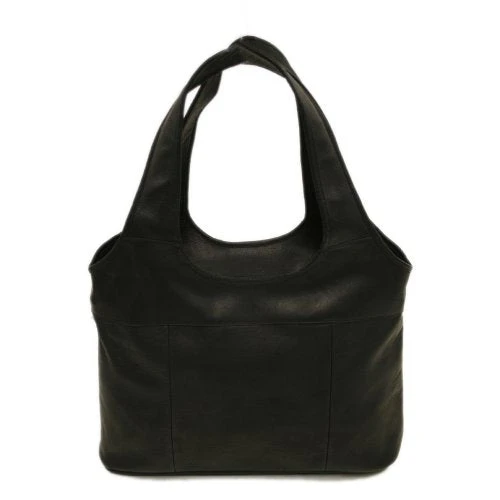 Piel Leather Laptop Hobo, Black, One Size 3 Piel Leather Laptop Hobo, Black, One Size