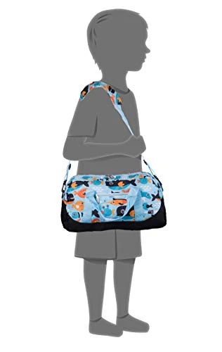 Wildkin Kids Overnighter Duffel Bags For Boys & Girls, Measures 18 X 9 X 9 Inches Duffel Bag For Kids, Carry-On Size & Ideal For School Practice Or Overnight Travel, BPA-free (Big Fish) 4 Wildkin Kids Overnighter Duffel Bags For Boys & Girls, Measures 18 X 9 X 9 Inches Duffel Bag For Kids, Carry-On Size & Ideal For School Practice Or Overnight Travel, BPA-free (Big Fish) - Image 2