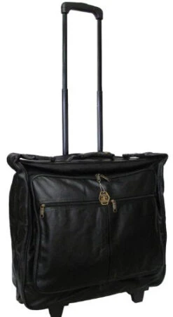 Amerileather Cowhide Leather Black 21.5-inch Wheeled Garment Bag -Vera Bradley Shop 31YIFS5 GeL