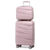 Melalenia Luggage Carry On Suitcase, PP Material Suitcase With Spinner Wheels,TSA Luggage Locks 22x14x9 Airline Approved (Nude Pink) -Vera Bradley Shop 31Z6a37HmVL