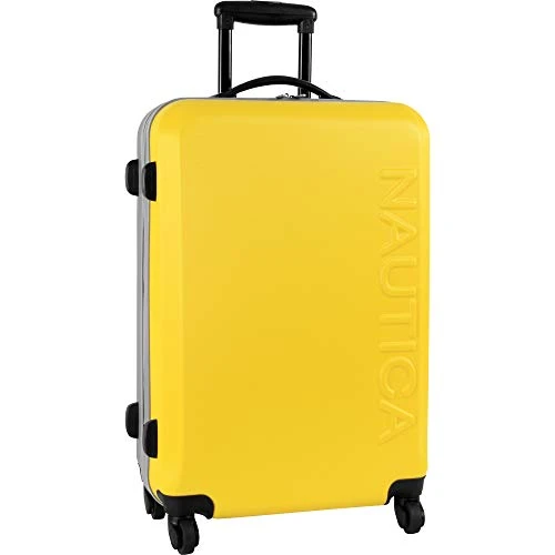 Nautica Hardside Carry On Luggage - 20 Inch Spinner Wheels Suitcase Lightweight Rolling Travel Bag For Under Seat, Yellow/Silver 3 Nautica Hardside Carry On Luggage - 20 Inch Spinner Wheels Suitcase Lightweight Rolling Travel Bag For Under Seat, Yellow/Silver