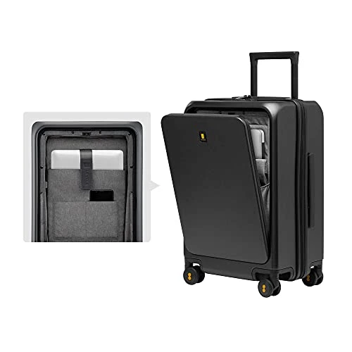 LEVEL8 Carry-On Luggage, Road Runner Pro 20” Lightweight PC Hardside Suitcase With USB Charging Port, Spinner Trolley For Luggage With Front Laptop Pocket, TSA Lock - Dark Grey, 20-Inch 9 LEVEL8 Carry-On Luggage, Road Runner Pro 20” Lightweight PC Hardside Suitcase With USB Charging Port, Spinner Trolley For Luggage With Front Laptop Pocket, TSA Lock - Dark Grey, 20-Inch - Image 7