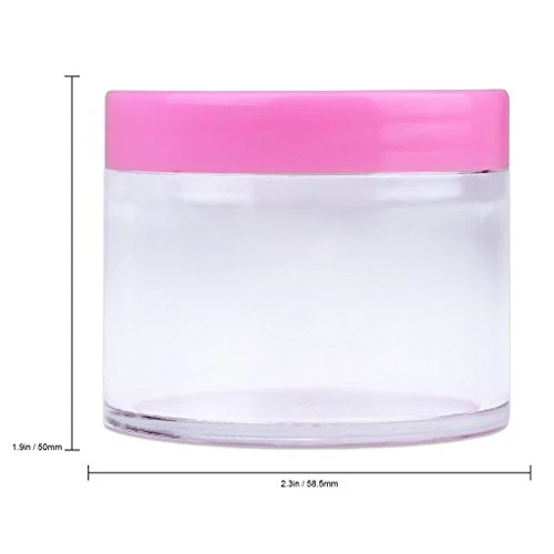 Beauticom 60 Grams/60 ML (2 Oz) Round Clear Leak Proof Plastic Container Jars With Pink Lids For Travel Storage Makeup Cosmetic Lotion Scrubs Creams Oils Salves Ointments (12 Jars) 8 Beauticom 60 Grams/60 ML (2 Oz) Round Clear Leak Proof Plastic Container Jars With Pink Lids For Travel Storage Makeup Cosmetic Lotion Scrubs Creams Oils Salves Ointments (12 Jars) - Image 6