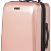 American Tourister Moonlight Hardside Expandable Luggage With Spinner Wheels, Rose Gold, Checked-Medium 24-Inch