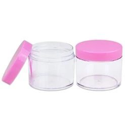Beauticom 60 Grams/60 ML (2 Oz) Round Clear Leak Proof Plastic Container Jars With Pink Lids For Travel Storage Makeup Cosmetic Lotion Scrubs Creams Oils Salves Ointments (12 Jars) 12 Beauticom 60 Grams/60 ML (2 Oz) Round Clear Leak Proof Plastic Container Jars With Pink Lids For Travel Storage Makeup Cosmetic Lotion Scrubs Creams Oils Salves Ointments (12 Jars) -Vera Bradley Shop 31ehIAsNDFL