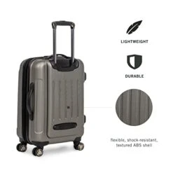 Kenneth Cole Reaction Renegade 20" ABS Expandable 8-Wheel Carry-On, Silver, Inch -Vera Bradley Shop 31hAMr1hYqL