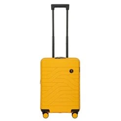 Bric's B|Y By Brics | Ulisse 21 Inch Expandable Spinner Suitcase | Mango | Hard Exterior, Multiple Pockets & TSA Approved Lock