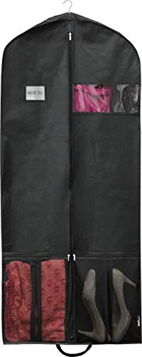 Simple Houseware 60-Inch Heavy Duty Garment Bag W/Pocket For Suits, Tuxedos, Dresses, Coats