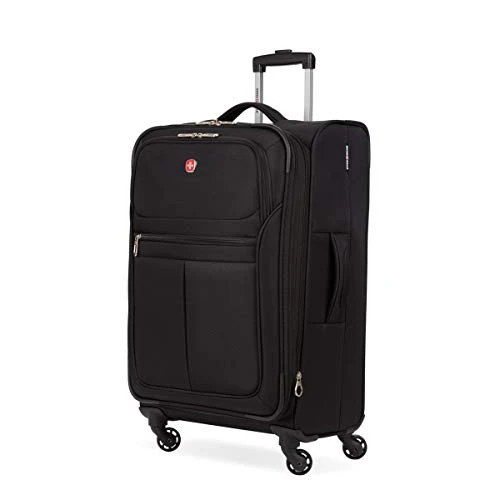 SwissGear 4010 Softside Luggage With Spinner Wheels, Black, Checked-Medium 23-Inch 3 SwissGear 4010 Softside Luggage With Spinner Wheels, Black, Checked-Medium 23-Inch