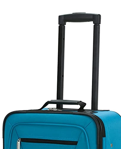 Rockland Journey Softside Upright Luggage Set, Turquoise, 4-Piece (14/19/24/28) 4 Rockland Journey Softside Upright Luggage Set, Turquoise, 4-Piece (14/19/24/28) - Image 2