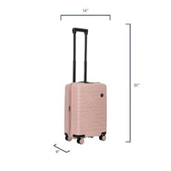 Bric's B|Y Ulisse Spinner Suitcase - 21 Inch Carry-On Luggage - Hard Exterior And TSA-Approved Lock - Pearl Pink -Vera Bradley Shop 31rFOn7dHTL