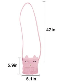 ZGMYC Cat Tassel Shoulder Bag Small Coin Purse Crossbody Satchel For Kids Girls, Pink (5.1'' X 5.9'') -Vera Bradley Shop 31uhoX9OzBL