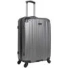 Kenneth Cole Reaction Gramercy Collection Lightweight Hardside 4-Wheel Spinner Luggage, Silver, 24-Inch Checked