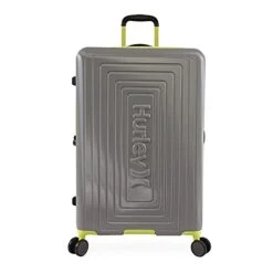 Hurley Suki Hardside Spinner Check In Luggage 29", Light Grey/Neon -Vera Bradley Shop 31woANcscfS
