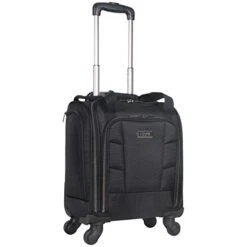 Kenneth Cole Reaction 18" Lightweight Multi-Pocket Anti-Theft RFID 14.1" Laptop & Tablet Underseater Carry-On With USB Charging Port, Black