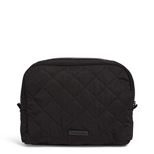 Vera Bradley Women's Performance Twill Large Cosmetic Makeup Bag, Black, One Size 4 Vera Bradley Women's Performance Twill Large Cosmetic Makeup Bag, Black, One Size - Image 2