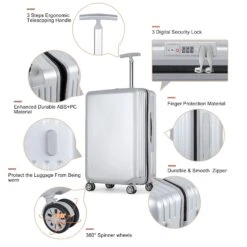 3Pcs ABS+PC Luggage Set Travel Suitcase Set Wiredrawing Trolley Case 3 14 3Pcs ABS+PC Luggage Set Travel Suitcase Set Wiredrawing Trolley Case 3 -Vera Bradley Shop 3Pcs ABS PC Luggage Set Travel Suitcase Set Wiredrawing Trolley Case 3 Sets Business Travel Luggage