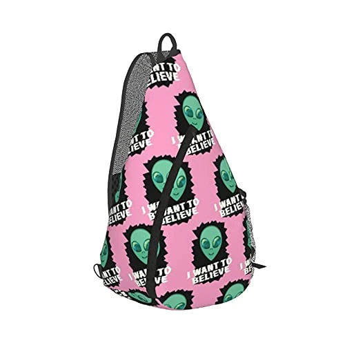 Sling Backpack I Want To Believe Martians Durable Multipurpose Crossbody Shoulder Bag Travel Hiking Daypack 9 Sling Backpack I Want To Believe Martians Durable Multipurpose Crossbody Shoulder Bag Travel Hiking Daypack - Image 7