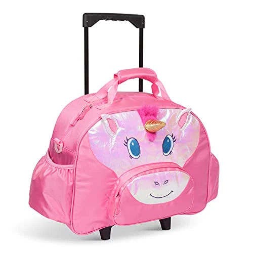 Bixbee Kids Luggage, Kids Luggage With Wheels For Girls & Boys With Telescoping Handle, Adjustable Strap And Pockets- Lightweight Kids Suitcase & Carry On Bag For Airport, Travel, Overnight In Unicorn 3 Bixbee Kids Luggage, Kids Luggage With Wheels For Girls & Boys With Telescoping Handle, Adjustable Strap And Pockets- Lightweight Kids Suitcase & Carry On Bag For Airport, Travel, Overnight In Unicorn