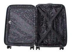 Betsey Johnson Designer 20 Inch Carry On - Expandable (ABS + PC) Hardside Luggage - Lightweight Durable Suitcase With 8-Rolling Spinner Wheels For Women (Stripe Roses) 12 Betsey Johnson Designer 20 Inch Carry On - Expandable (ABS + PC) Hardside Luggage - Lightweight Durable Suitcase With 8-Rolling Spinner Wheels For Women (Stripe Roses) -Vera Bradley Shop 41 wFJVtjEL
