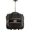 BEBE Women's Evans Wheeled Under The Seat Carry On Bag, Black Croc -Vera Bradley Shop 41098OR0dtL